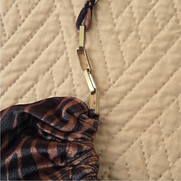 NWT princess polly brown animal print dance till dawn crop bandeau tie top 4 - Picture 7 of 8